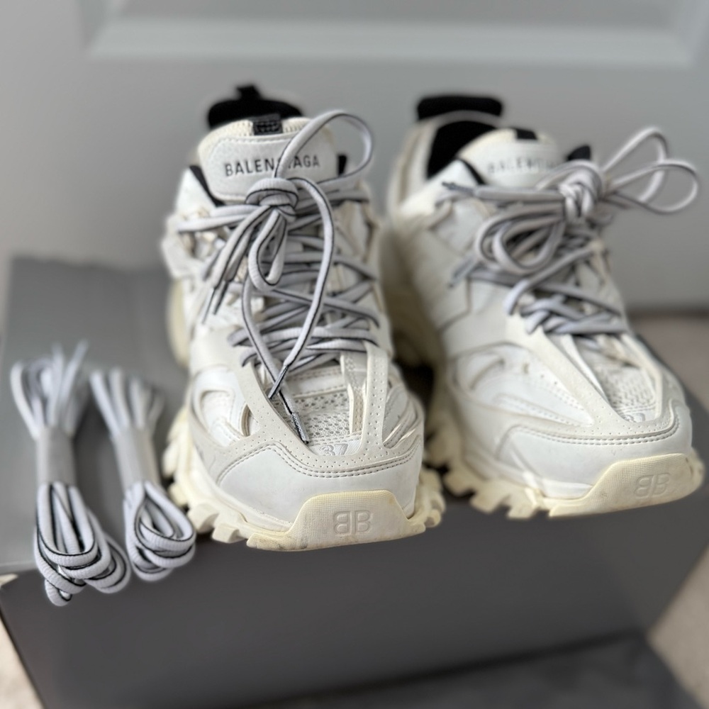BALENCIAGO: WOMEN'S TRACK SNEAKER IN WHITE